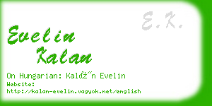 evelin kalan business card